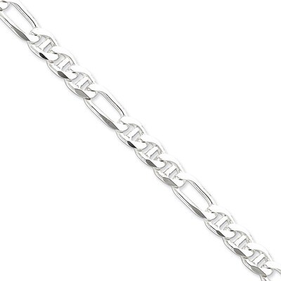 8 Inch 7.75mm Figaro Anchor Chain Sterling Silver QAF220-8, MPN: QAF220-8, 886774410180