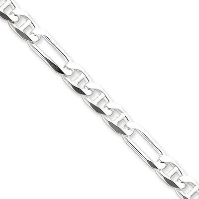 24 Inch 6.5mm Figaro Anchor Chain Sterling Silver QAF180-24, MPN: QAF180-24, 886774410135