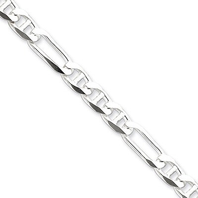 18 Inch 6.5mm Figaro Anchor Chain Sterling Silver QAF180-18, MPN: QAF180-18, 886774410111