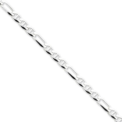 8 Inch 5.5mm Figaro Anchor Chain Sterling Silver QAF150-8, MPN: QAF150-8, 886774410104