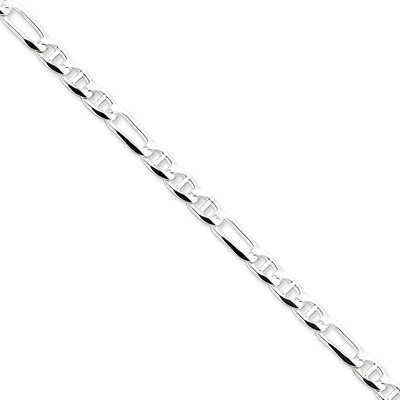 20 Inch 5.5mm Figaro Anchor Chain Sterling Silver QAF150-20, MPN: QAF150-20, 886774410081