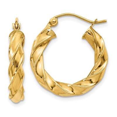 Light Twisted Hoop Earrings 14k Gold TF592, MPN: TF592, 886774960708