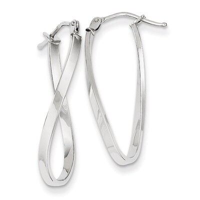 Small Twisted Earrings 14k White Gold Z1227, MPN: Z1227, 883957506401