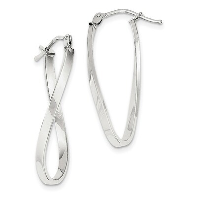 Small Twisted Earrings 10k White Gold 10Z1227, MPN: 10Z1227, 191101344718