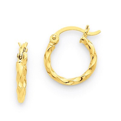 Twist Polished Hoop Earring 14k Gold TC667, MPN: TC667, 883957290386