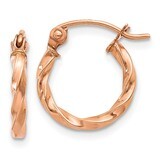 Twisted Hoop Earrings 14k Rose Gold TF606, MPN: TF606, 886774960968