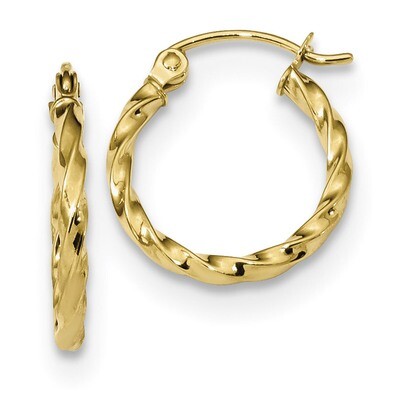 Twist Polished Hoop Earring 10k Gold 10TC389, MPN: 10TC389, 191101344121
