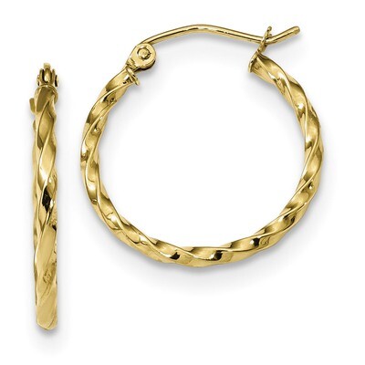 Twist Polished Hoop Earring 10k Gold 10TC390, MPN: 10TC390, 191101344145