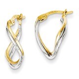 Twisted Hoop Earrings 14k Two-Tone Gold TL704, MPN: TL704, 869944865386