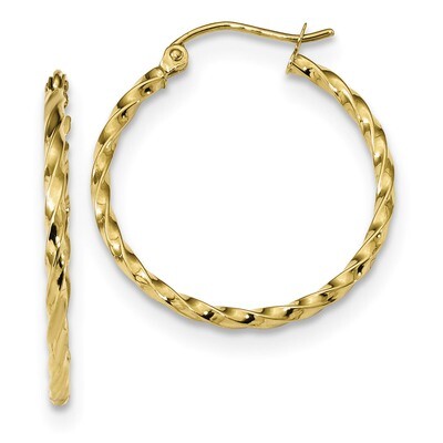 Twist Polished Hoop Earring 10k Gold 10TC391, MPN: 10TC391, 191101344169