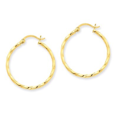 Twist Polished Hoop Earring 14k Gold TC670, MPN: TC670, 883957290416