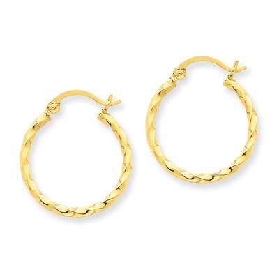 Twist Polished Hoop Earring 14k Gold TC669, MPN: TC669, 883957290409