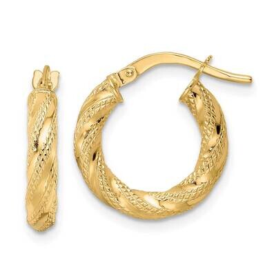 Twisted Hoop Earrings 14k Gold Polished TF2134, MPN: TF2134, 883957992211