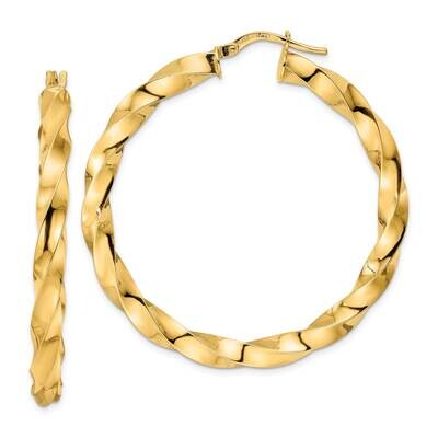 Twisted Hoop Earrings 14k Gold Polished TF2116, MPN: TF2116, 883957990064