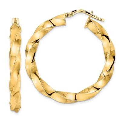 Twisted Hoop Earrings 14k Gold Polished TF2115, MPN: TF2115, 883957990057