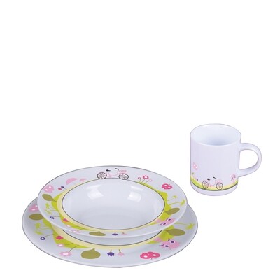 Sambonet kids set jenny the bike kids table set 3 pieces - porcelain, MPN: 59010-25, 790955987920