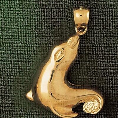 Dazzlers Jewelry Seal Pendant Necklace Charm Bracelet in Yellow, White or Rose Gold 1625, MPN: DZ-1…