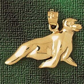 Dazzlers Jewelry Seal Pendant Necklace Charm Bracelet in Yellow, White or Rose Gold 1621, MPN: DZ-1…
