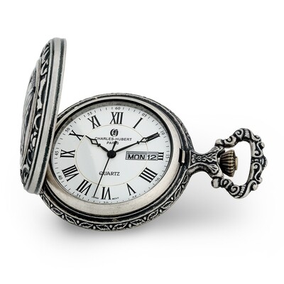 Charles Hubert Antique Chrome Finish U.S. Seal Pocket Watch  XWA6144, MPN: XWA6144, 848870008241