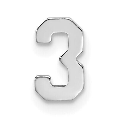 Die Struck Number 3 14k White Gold WG2212, MPN: WG2212,