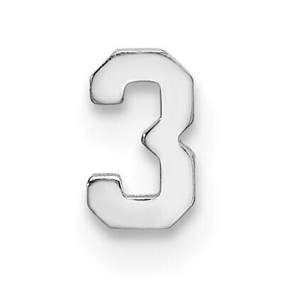 Die Struck Number 3 14k White Gold WG2202, MPN: WG2202,
