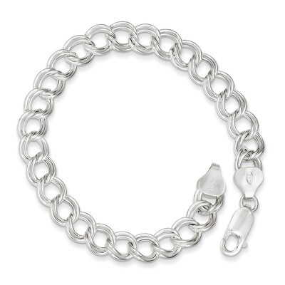 7 Inch Charm Bracelet Sterling Silver Polished QG1163-7, MPN: QG1163-7, 883957945958