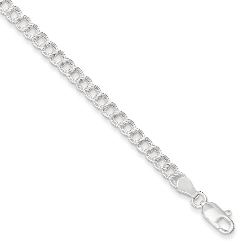 7 Inch Double Link Charm Bracelet Sterling Silver QCH060-7, MPN: QCH060-7, 886774761213
