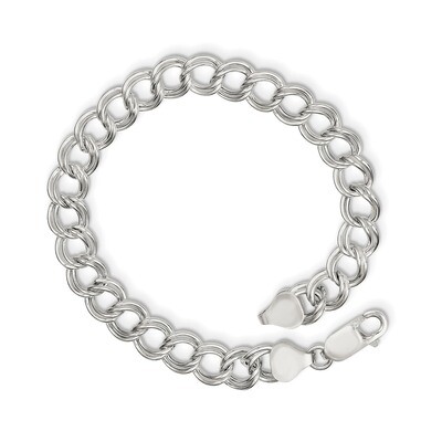 6inch Polished Charm Bracelet 6 Inch Sterling Silver QG1163-6, MPN: QG1163-6, 886774122632