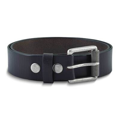 Black Tumbled Leather Belt Size 42 GM25071BLK-42, MPN: GM25071BLK-42,