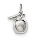 Apple Pendant Sterling Silver Polished QC8783, MPN: QC8783, 191101361357