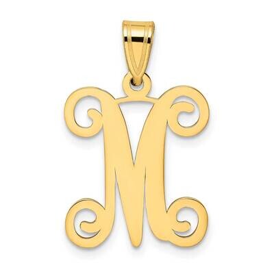 Initial Letter M Pendant 14k Gold Casted High Polished XNA518Y/M, MPN: XNA518Y/M,