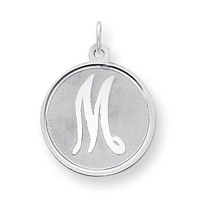 Brocaded Initial M Charm Sterling Silver QC4162M, MPN: QC4162M, 883957558813
