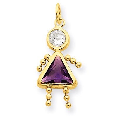 February Girl Birthstone Charm 14k Gold XCK158, MPN: XCK158, 716838170487