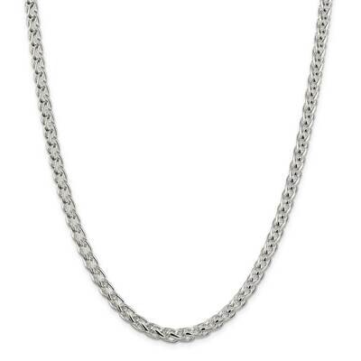 6mm Round Spiga Chain 26 Inch Sterling Silver QSP250-26, MPN: QSP250-26,