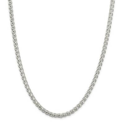 5mm Round Spiga Chain 22 Inch Sterling Silver QSP200-22, MPN: QSP200-22,