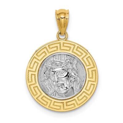 Jesus Medal 14k White Gold Rhodium C4710, MPN: C4710, 883957733265
