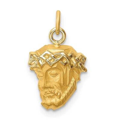 Small Jesus Medal 14k Hollow Polished Satin XR1733, MPN: XR1733, 883957731575