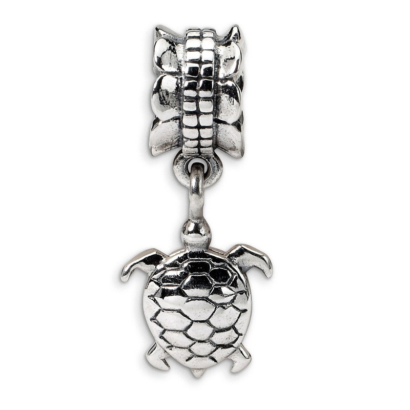 Turtle Dangle Bead - Sterling Silver QRS518, MPN: QRS518, 883957724294