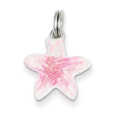 Sparkle Starfish Charm Sterling Silver Enameled QC6926, MPN: QC6926, 883957564104