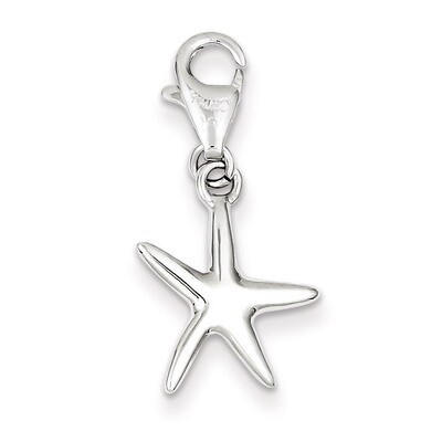 Starfish Charm Sterling Silver Polished QC6921, MPN: QC6921, 883957580319