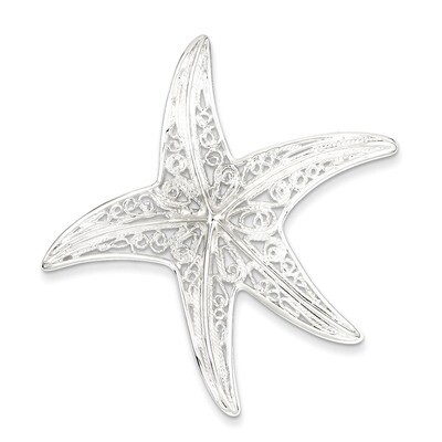 Starfish Pendant Sterling Silver Fancy QP704, MPN: QP704, 723252436433