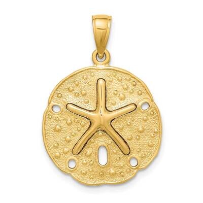 Sand Dollar with Starfish Charm 14k Gold K7390, MPN: K7390, 637218010691
