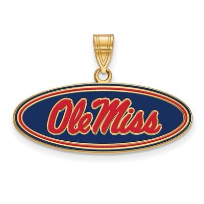 University of Mississippi Medium Enamel Pendant Gold-plated Silver GP076UMS, MPN: GP076UMS, 8867749…