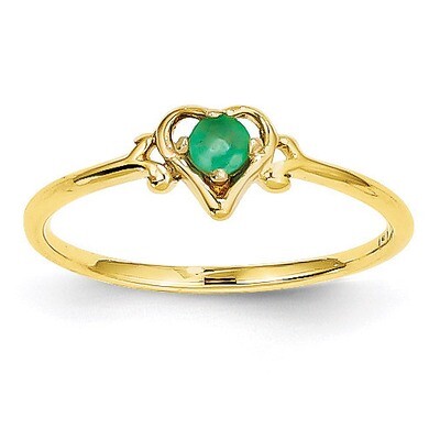 Genuine May Birthstone Heart Ring 14k Gold YC428, MPN: YC428, 883957323961