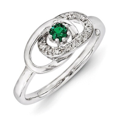 1 Birthstone Family Jewelry Diamond Semi-Set Ring 14k White Gold XMRW45/1, MPN: XMRW45/1, 883957382…