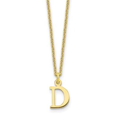 Cutout Letter D Initial Necklace 10k Gold 10XNA727Y/D, MPN: 10XNA727Y/D,