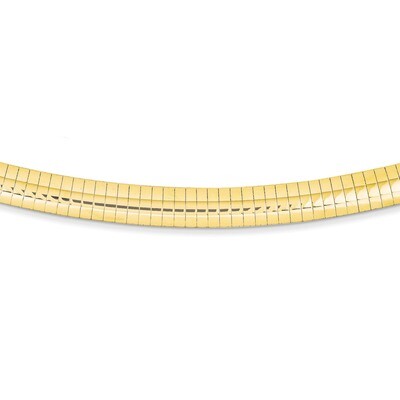 8mm Domed Omega Necklace 16 Inch 14k Gold OD8-16, MPN: OD8-16, 111111217352