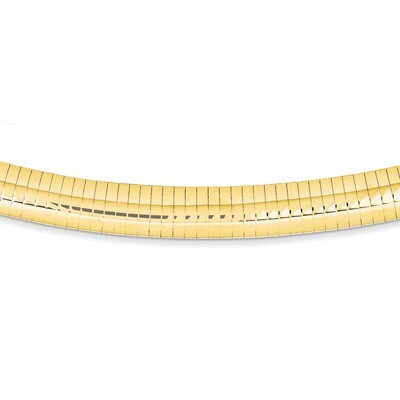 10mm Domed Omega Necklace 18 Inch 14k Gold OD10-18, MPN: OD10-18, 886774616490
