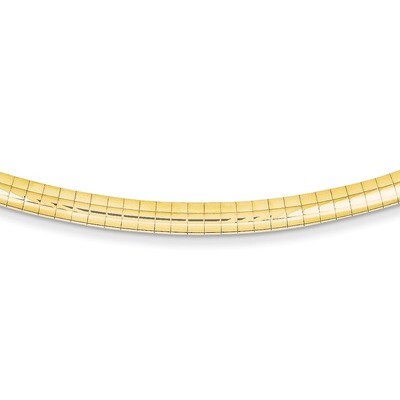 4mm Lightweight Domed Omega Necklace 14k Gold ODL4-16, MPN: ODL4-16, 729367357335