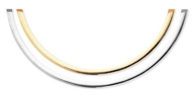 Lt Reversible 8mm Omega with extender Necklace 18 Inch 14k Two-Tone Gold ROML8-18, MPN: ROML8-18, 8…